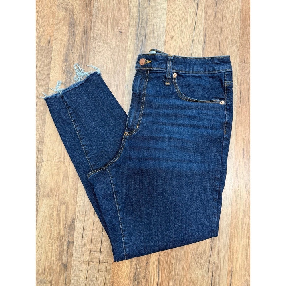 Universal Thread High Rise Skinny Jeans Raw Hem Stretch Size 16 33S